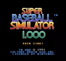 Image n° 3 - screenshots  : Super Baseball Simulator 1.000
